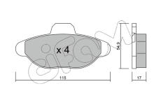 Sada brzdových platničiek kotúčovej brzdy CIFAM 822-137-0