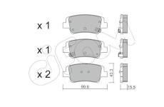 Sada brzdových destiček, kotoučová brzda CIFAM 822-1371-0