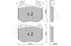 Sada brzdových destiček, kotoučová brzda CIFAM 822-1388-0
