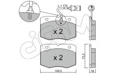 Sada brzdových destiček, kotoučová brzda CIFAM 822-139-0