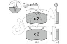 Sada brzdových platničiek kotúčovej brzdy CIFAM 822-139-1