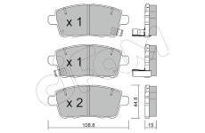 Sada brzdových destiček, kotoučová brzda CIFAM 822-1400-0