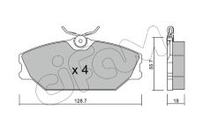 Sada brzdových destiček, kotoučová brzda CIFAM 822-142-2