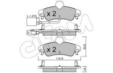 Sada brzdových platničiek kotúčovej brzdy CIFAM 822-143-2