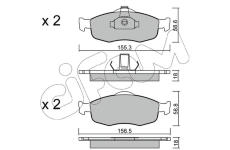 Sada brzdových destiček, kotoučová brzda CIFAM 822-146-0