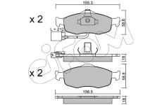 Sada brzdových destiček, kotoučová brzda CIFAM 822-146-1