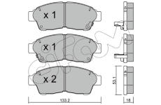 Sada brzdových platničiek kotúčovej brzdy CIFAM 822-149-0