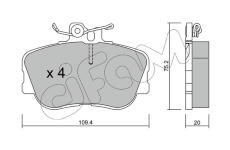 Sada brzdových platničiek kotúčovej brzdy CIFAM 822-158-0