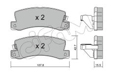 Sada brzdových platničiek kotúčovej brzdy CIFAM 822-161-1