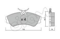 Sada brzdových destiček, kotoučová brzda CIFAM 822-162-0