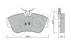 Sada brzdových destiček, kotoučová brzda CIFAM 822-164-0
