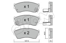 Sada brzdových platničiek kotúčovej brzdy CIFAM 822-168-0