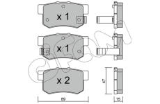 Sada brzdových destiček, kotoučová brzda CIFAM 822-173-0