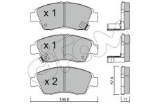 Sada brzdových platničiek kotúčovej brzdy CIFAM 822-175-0
