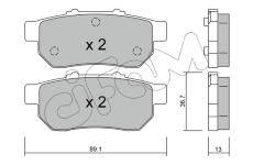 Sada brzdových platničiek kotúčovej brzdy CIFAM 822-176-0