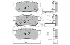 Sada brzdových destiček, kotoučová brzda CIFAM 822-176-1