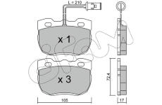 Sada brzdových platničiek kotúčovej brzdy CIFAM 822-177-0