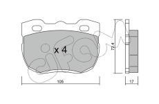 Sada brzdových destiček, kotoučová brzda CIFAM 822-177-1