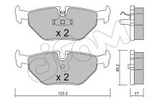 Sada brzdových destiček, kotoučová brzda CIFAM 822-180-0