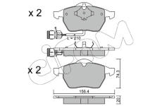 Sada brzdových destiček, kotoučová brzda CIFAM 822-181-0