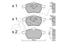 Sada brzdových destiček, kotoučová brzda CIFAM 822-181-1