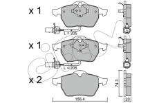 Sada brzdových platničiek kotúčovej brzdy CIFAM 822-181-3