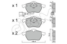 Sada brzdových destiček, kotoučová brzda CIFAM 822-181-4