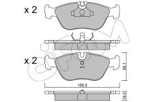 Sada brzdových destiček, kotoučová brzda CIFAM 822-182-0