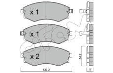 Sada brzdových platničiek kotúčovej brzdy CIFAM 822-188-0