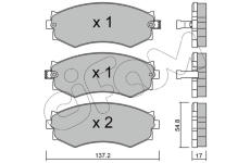 Sada brzdových platničiek kotúčovej brzdy CIFAM 822-190-1