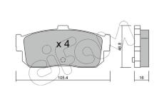 Sada brzdových platničiek kotúčovej brzdy CIFAM 822-193-0