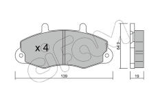 Sada brzdových platničiek kotúčovej brzdy CIFAM 822-194-0