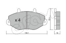 Sada brzdových platničiek kotúčovej brzdy CIFAM 822-195-0