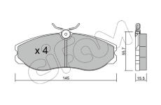 Sada brzdových destiček, kotoučová brzda CIFAM 822-198-0