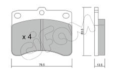 Sada brzdových platničiek kotúčovej brzdy CIFAM 822-201-0