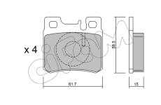 Sada brzdových platničiek kotúčovej brzdy CIFAM 822-203-0
