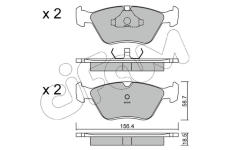 Sada brzdových destiček, kotoučová brzda CIFAM 822-205-0