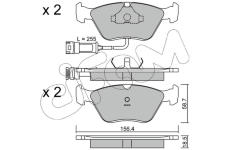Sada brzdových destiček, kotoučová brzda CIFAM 822-205-1