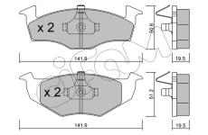 Sada brzdových platničiek kotúčovej brzdy CIFAM 822-206-1