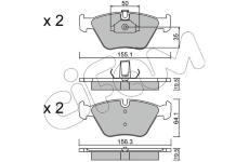Sada brzdových destiček, kotoučová brzda CIFAM 822-207-0