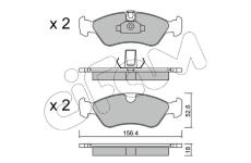Sada brzdových destiček, kotoučová brzda CIFAM 822-208-0