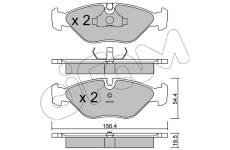 Sada brzdových destiček, kotoučová brzda CIFAM 822-209-0