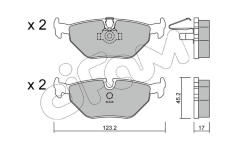 Sada brzdových destiček, kotoučová brzda CIFAM 822-210-0