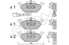 Sada brzdových platničiek kotúčovej brzdy CIFAM 822-211-2