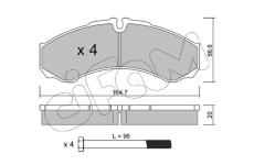 Sada brzdových platničiek kotúčovej brzdy CIFAM 822-212-0