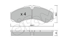 Sada brzdových platničiek kotúčovej brzdy CIFAM 822-212-6