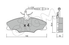 Sada brzdových destiček, kotoučová brzda CIFAM 822-213-0