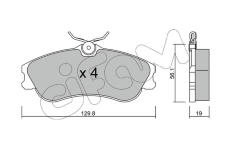 Sada brzdových destiček, kotoučová brzda CIFAM 822-217-1