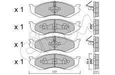 Sada brzdových destiček, kotoučová brzda CIFAM 822-218-0