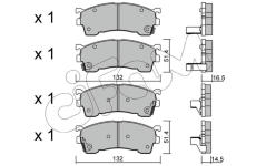Sada brzdových platničiek kotúčovej brzdy CIFAM 822-223-0
